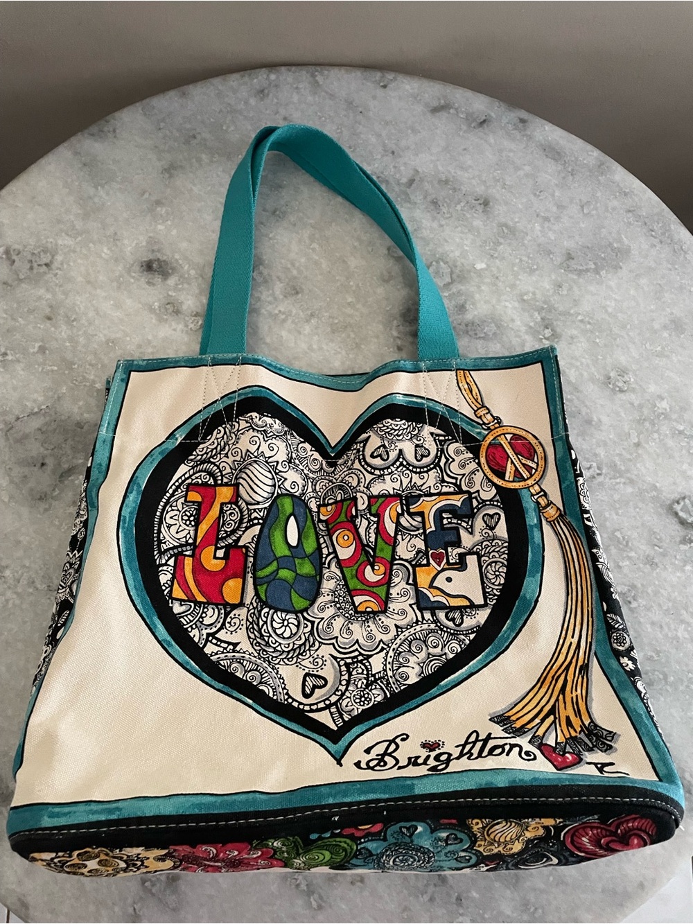 Brighton “Summer of Love” Canvas Tote Bag